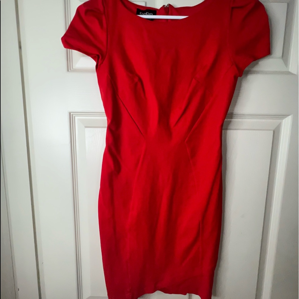 A Bebe mid red dress